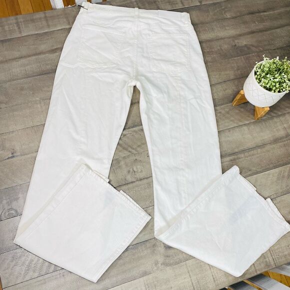 7 For All Mankind Women's White Boot Cut Jeans - Picture 11 of 15